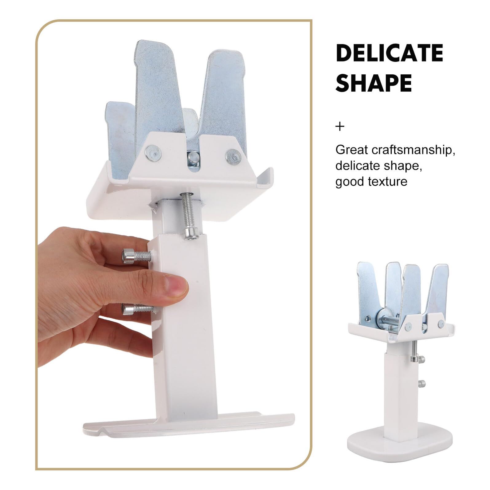 Soporte para Radiador Ajustable en Altura 14-21 Cm, Acero al Carbono Base Ovalada, Accesorio Resistente para Paneles de Calefacción Doméstica, Soporte Estable para Instalación