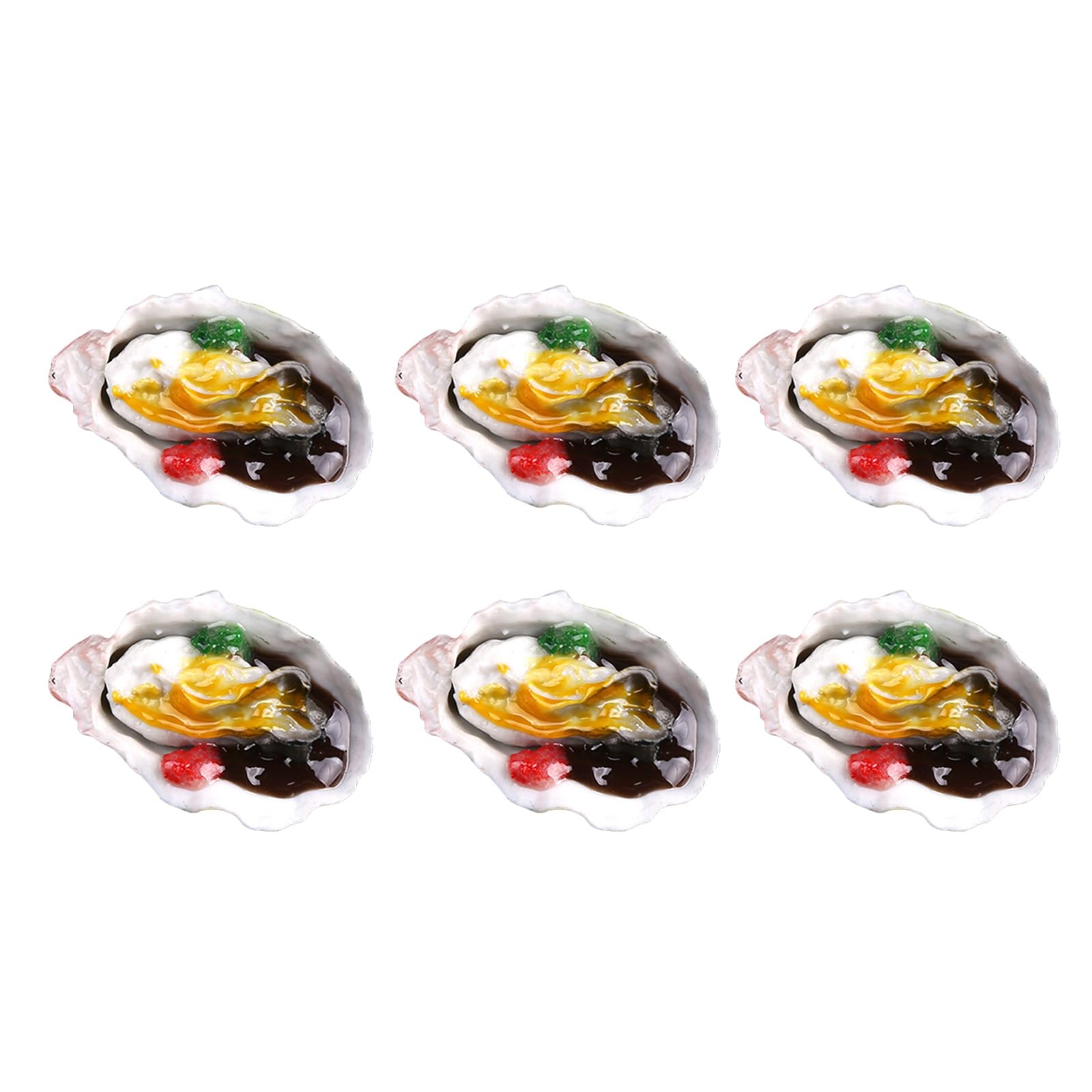 XAGMODSHN Artificial Grilled Oysters Model Realistic Seafood Simulation Grilled Scallops for Decoration, Display Props Simulation Shellfish