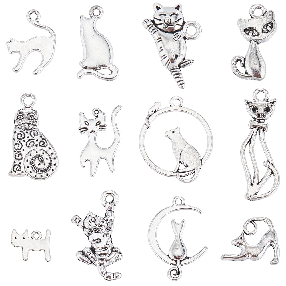 Breloques chat pour création de bijoux faciles et variés en alliage