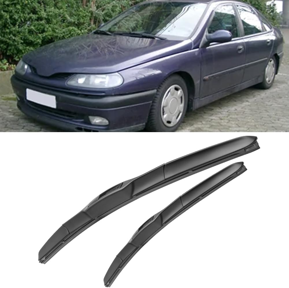 RESKIU Car Front Windshield Wiper Blade Set Replacement for Renault Laguna Wagon 2001-2007, All Season Windscreen Wipers Quiet Easy Installation