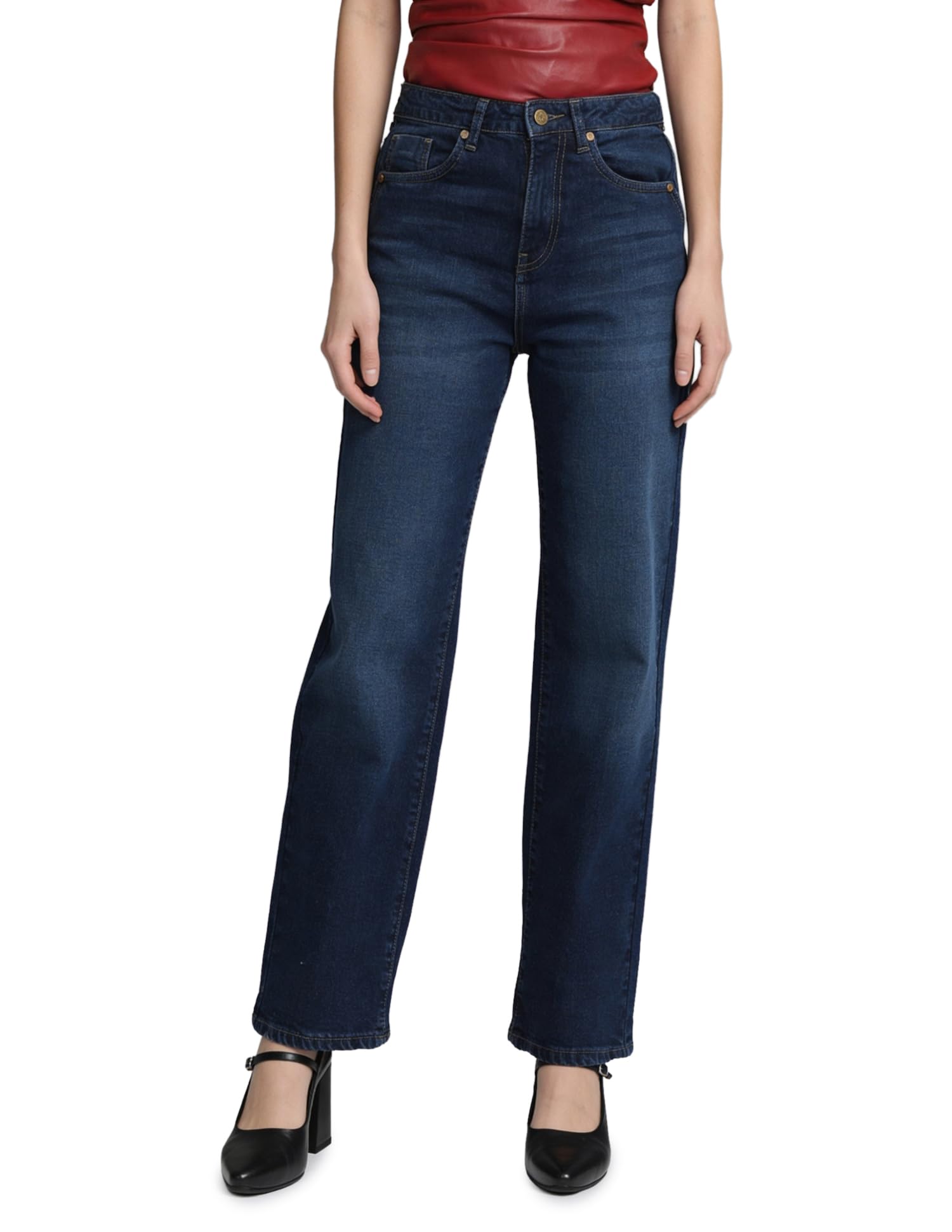 flying machine Women's Wide Leg Fit Jeans| Solid | High Rise | Stretchable | Jeans for Woman-picture-36