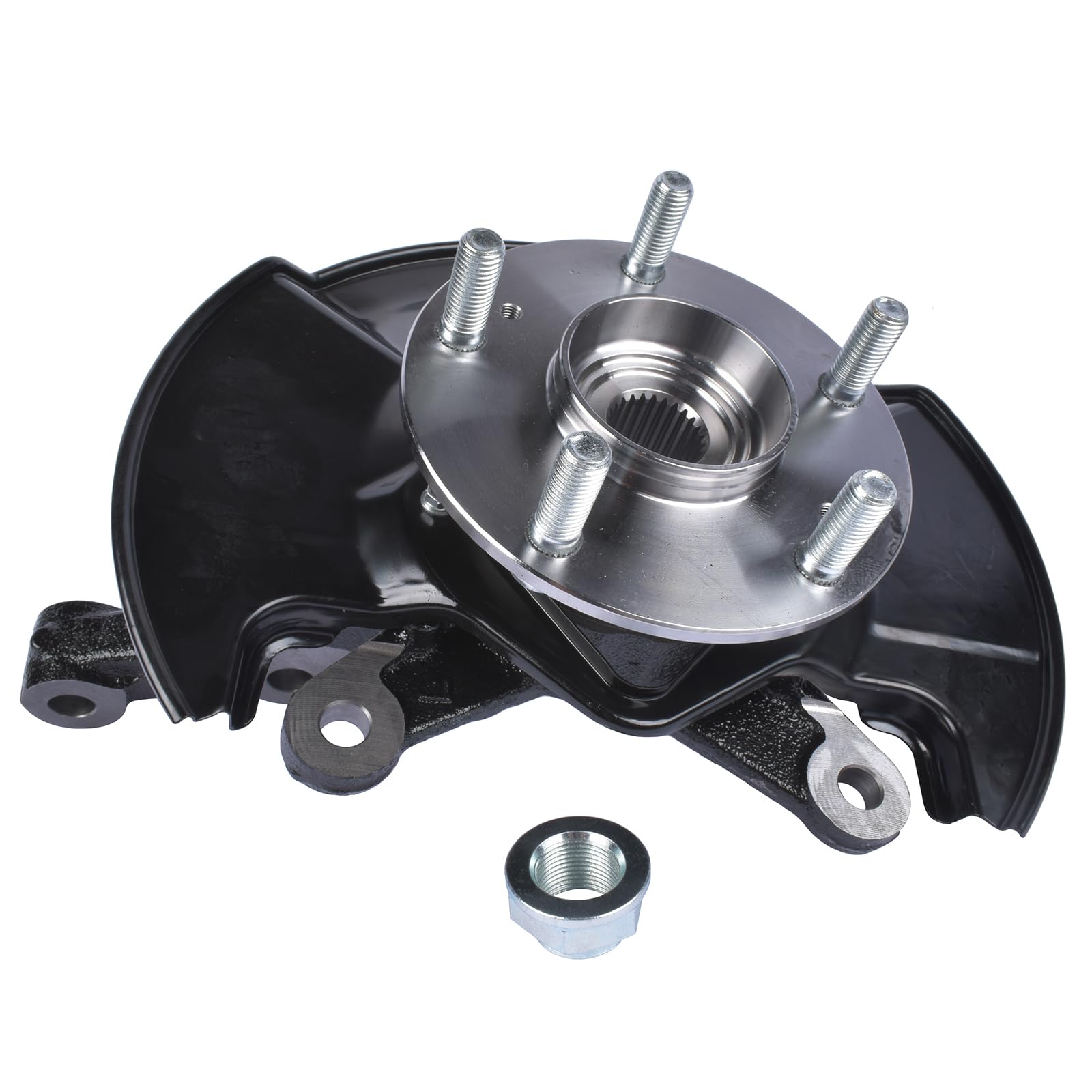 698-451 Front Left Driver Side Steering Knuckle & Wheel Bearing Hub Assembly Compatible with 2006-2011 H'-onda Civic 1.3L 1.8L (without Si Model) Part # 44300SNA952 44300TR0951