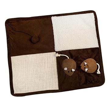 Meri Shop Pet Cat Kitten Scratching Mat Pad for Small Medium Large Cat Square