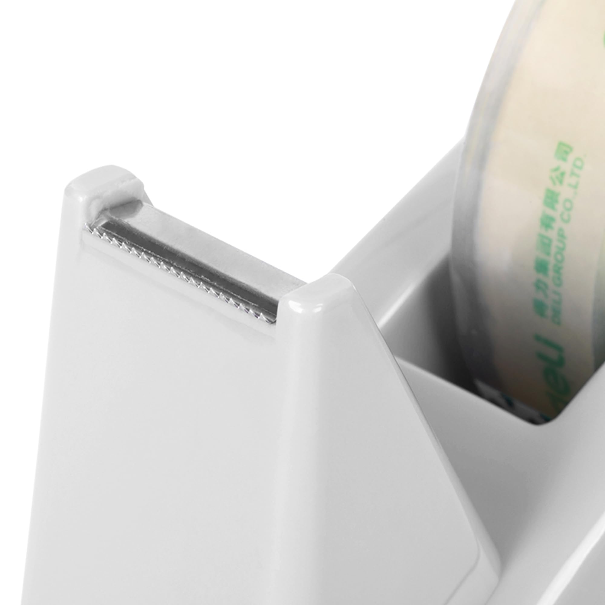 Deli Dispensador de cinta E812, cuerpo de plástico fuerte (el color puede variar, paquete de 1)