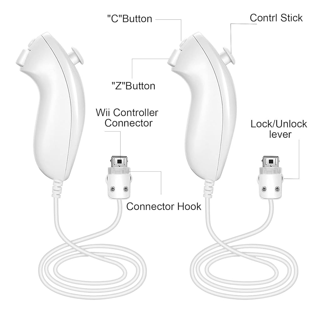 Amazon.com: NC 3 Packs Nunchuck Controller Joystick Gamepad
