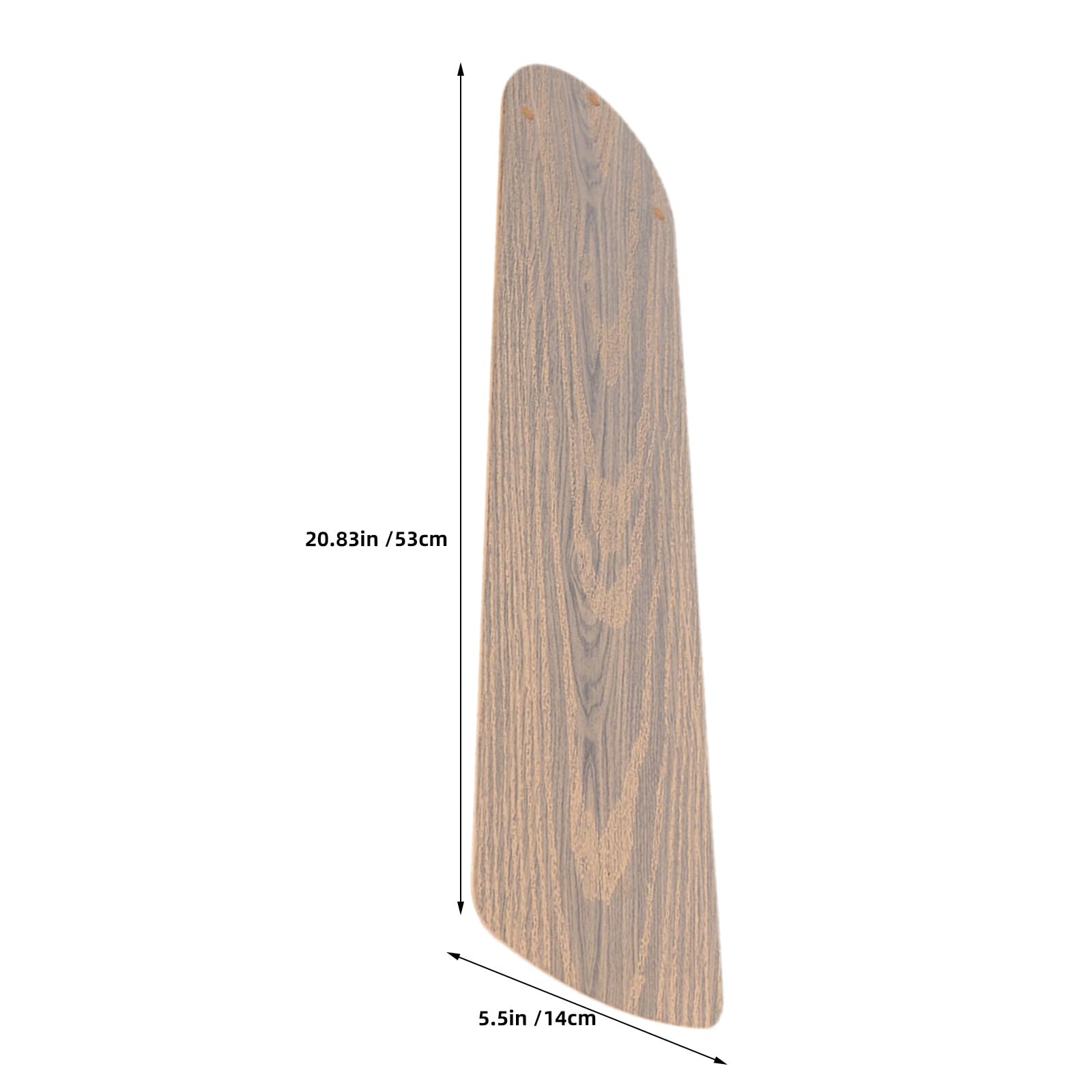 4 aspas para ventilador de techo: Aspa de plástico de 21" con acabado imitación madera, compatible con ventiladores de 52" - Resistente a la intemperie e impermeable, con