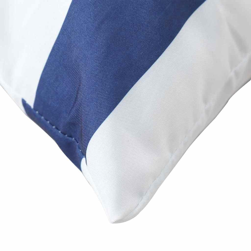 vidaXL Cojines para palés 2 Piezas Tela Oxford Azul y Blanco a Rayas, cojín palets, cojín jardín, cojín sofá, cojín, cojín Exterior, cojín sofá palés