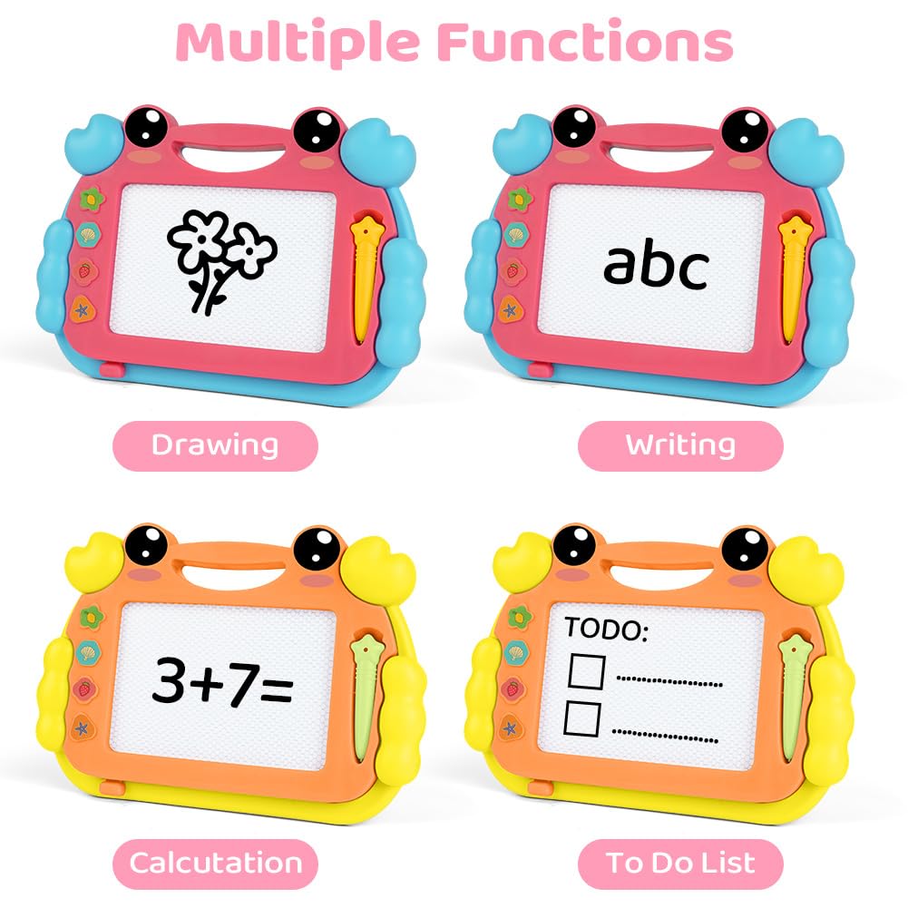 OFFCUP 2 Stuks Magic Slate Voor Kinderen, 4-Kleuren Magnetisch Tekenbord Met Pen En 2 Stickers, Uitwisbaar Magnetisch Bord, Educatief Speelgoed Voor Meisjes En Jongens OFFCUP 2 Stuks Magic Slate Voor Kinderen, 4-Kleuren Magnetisch Tekenbord Met Pen En 2 Stickers, Uitwisbaar Magnetisch Bord, Educatief Speelgoed Voor Meisjes En Jongens