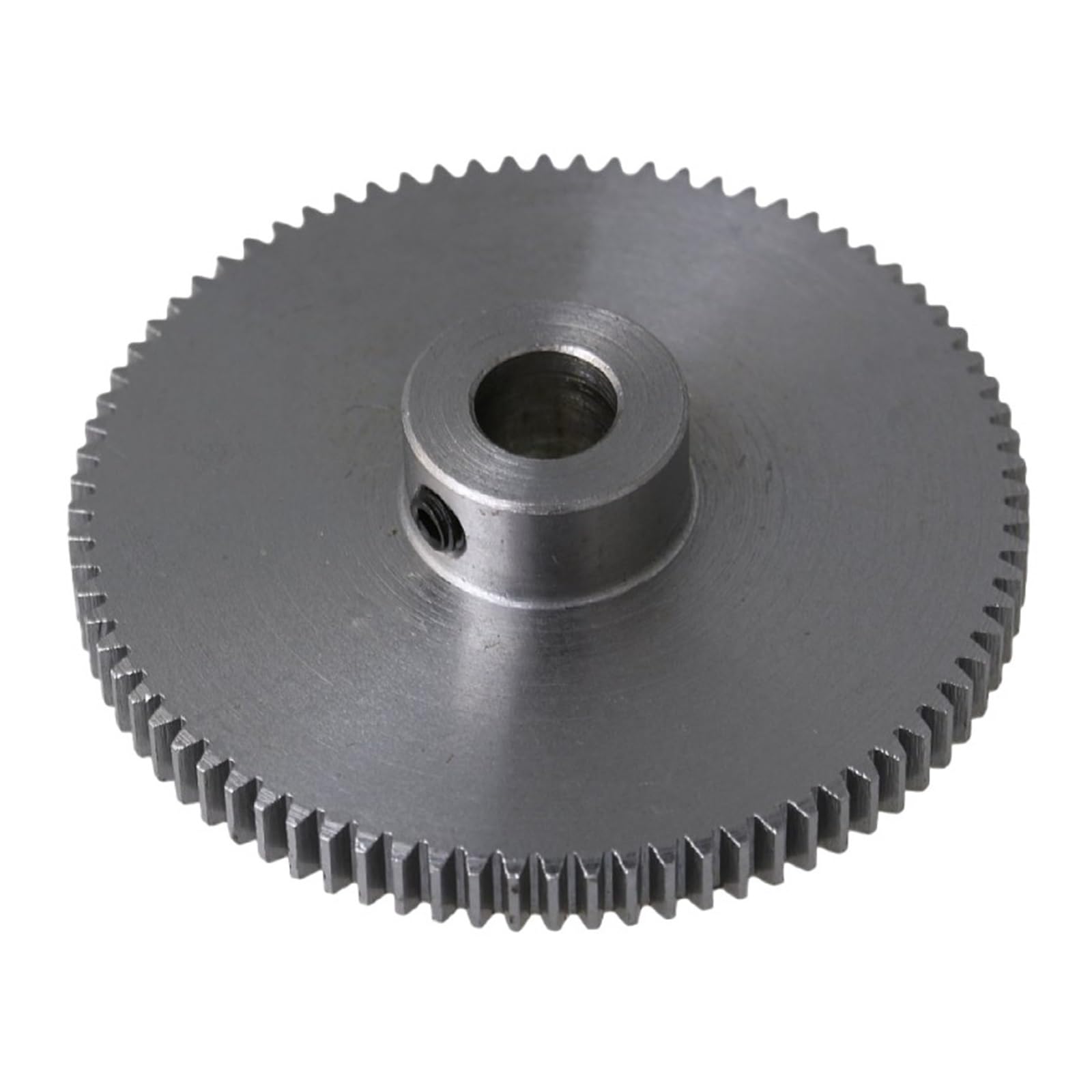 Bevel Gear Pinion Hardware Mechanical 41x10x6MM Silver 80 Teeth Motor Metal Steel Gear Wheel 0.5 Modulus Top Screws 6mm Hole Diameter