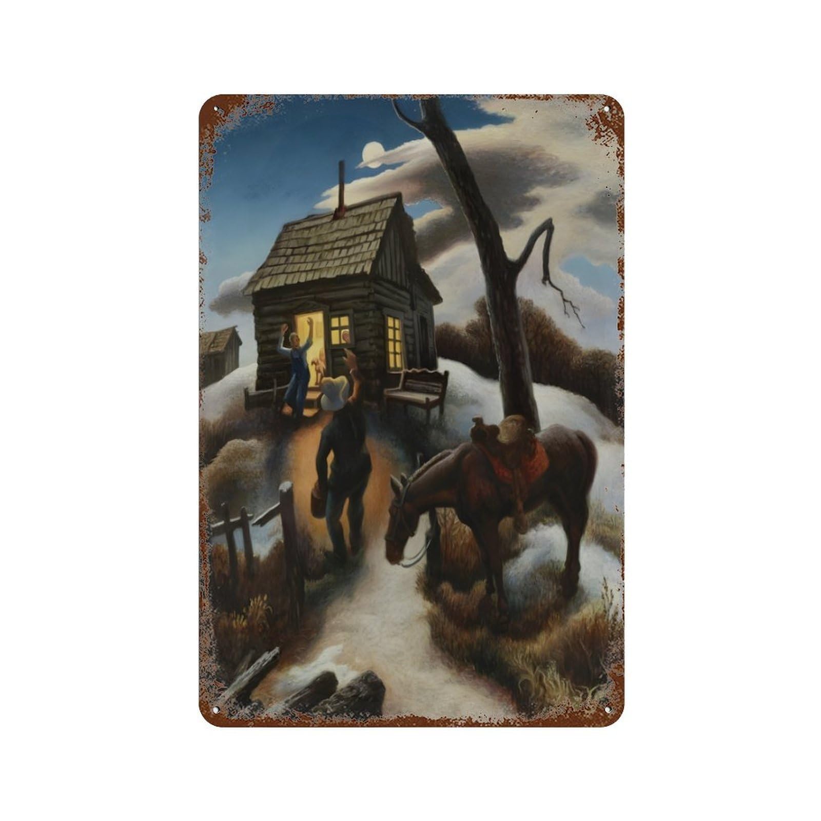 xiaoxiaoshen Thomas Hart Benton (3) Wall Decor Art Metal Tin Poster Modern Home Decor Art Home Bar Shop Decorations Vintage Sign 30x20cm