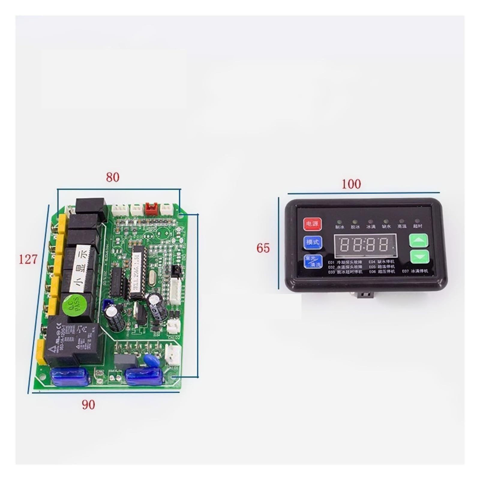 Tablero De Control Universal Tablero De Computadora Tablero Principal Con Pantalla De Visualización, Compatible Con YIKAFU, KK60 KK90 120 KK150 Máquina for Hacer Hielo