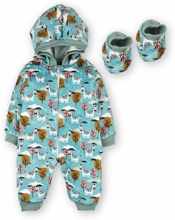 سالوبيت شتوي مع شراب مبطن، لون رمادي، مقاس 0-3 شهور