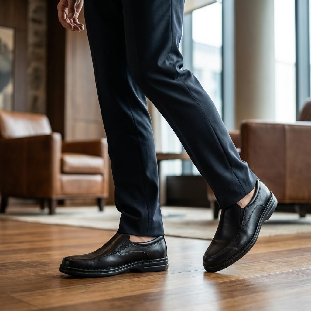 Zapatos Mocasines Hombre Cuero y Nobuck: Estilo Castellano de Vestir sin Borlas. Suela Dura Resistente y Acabado Brillante o Mate. Ideal Traje Boda y Uso Diario. Diseño Italiano Clásico y Moderno