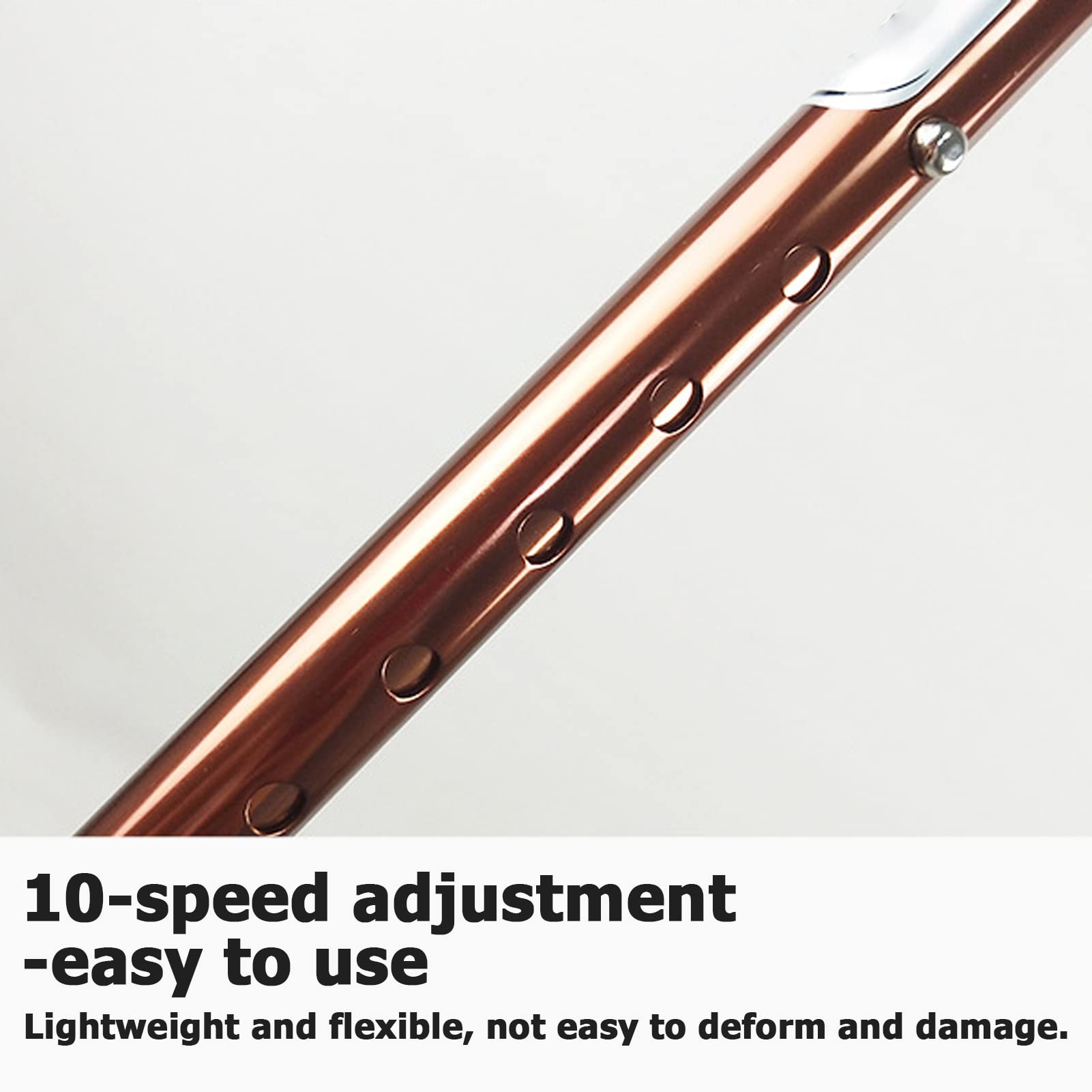 Bastone da Passeggio, Equilibrio Spostabile Portatile, Aiuto per deambulatore Leggero e Robusto con Base Regolabile in Altezza e Antiscivolo per Anziani di 155-190 cm,Marrone