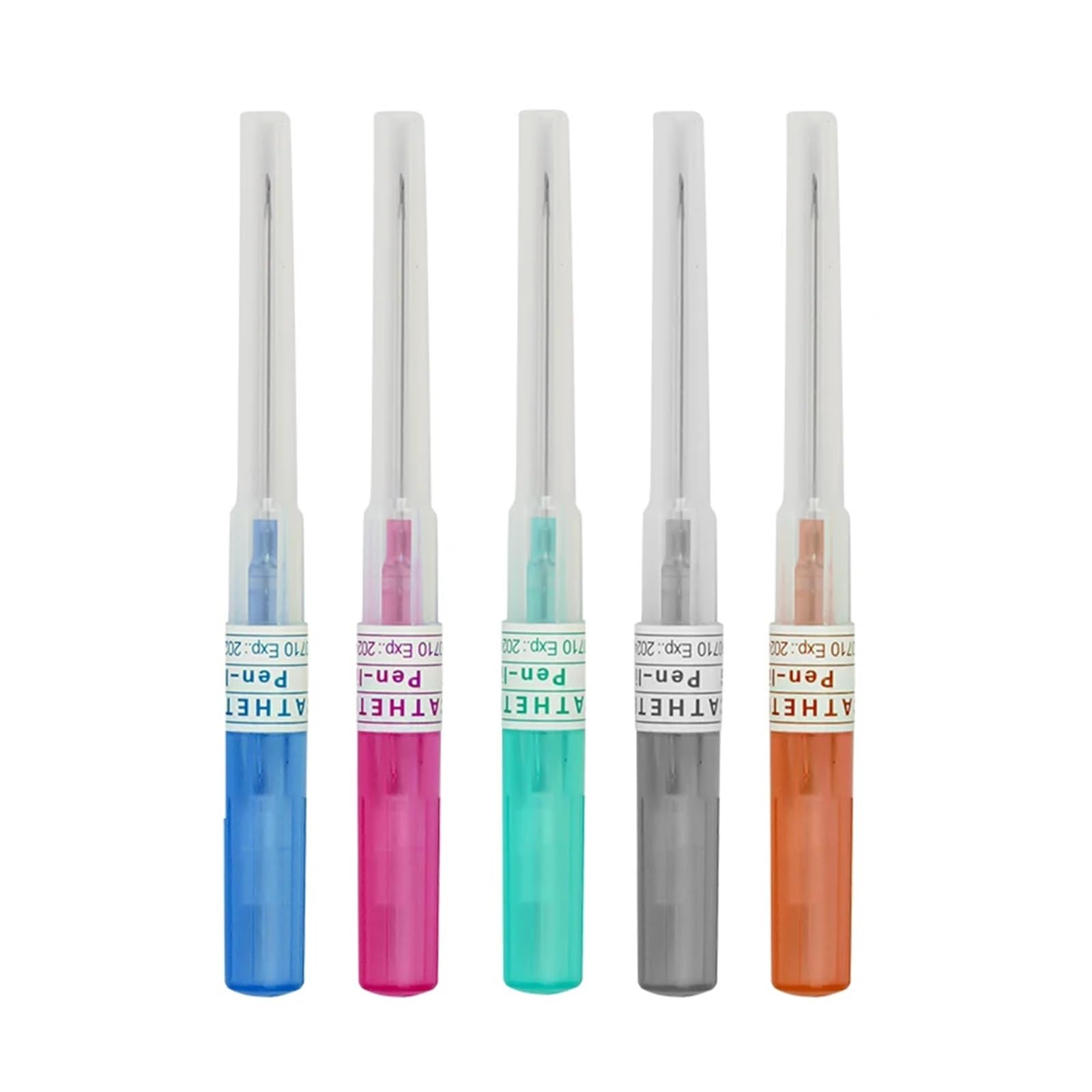 WuDzhi Einweg-Körperpiercing-Nadeln, 50 Stück, 14G, 16G, 18G, 20G, 22G, Ohr-Nasen-Sterilkatheter-Piercingnadeln aus chirurgischem Stahl (Size : 18G)