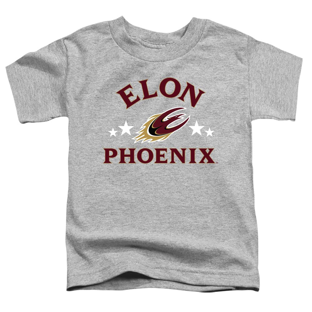 Elon University Official Phoenix Unisex Toddler T Shirt,Athletic Heather, 3