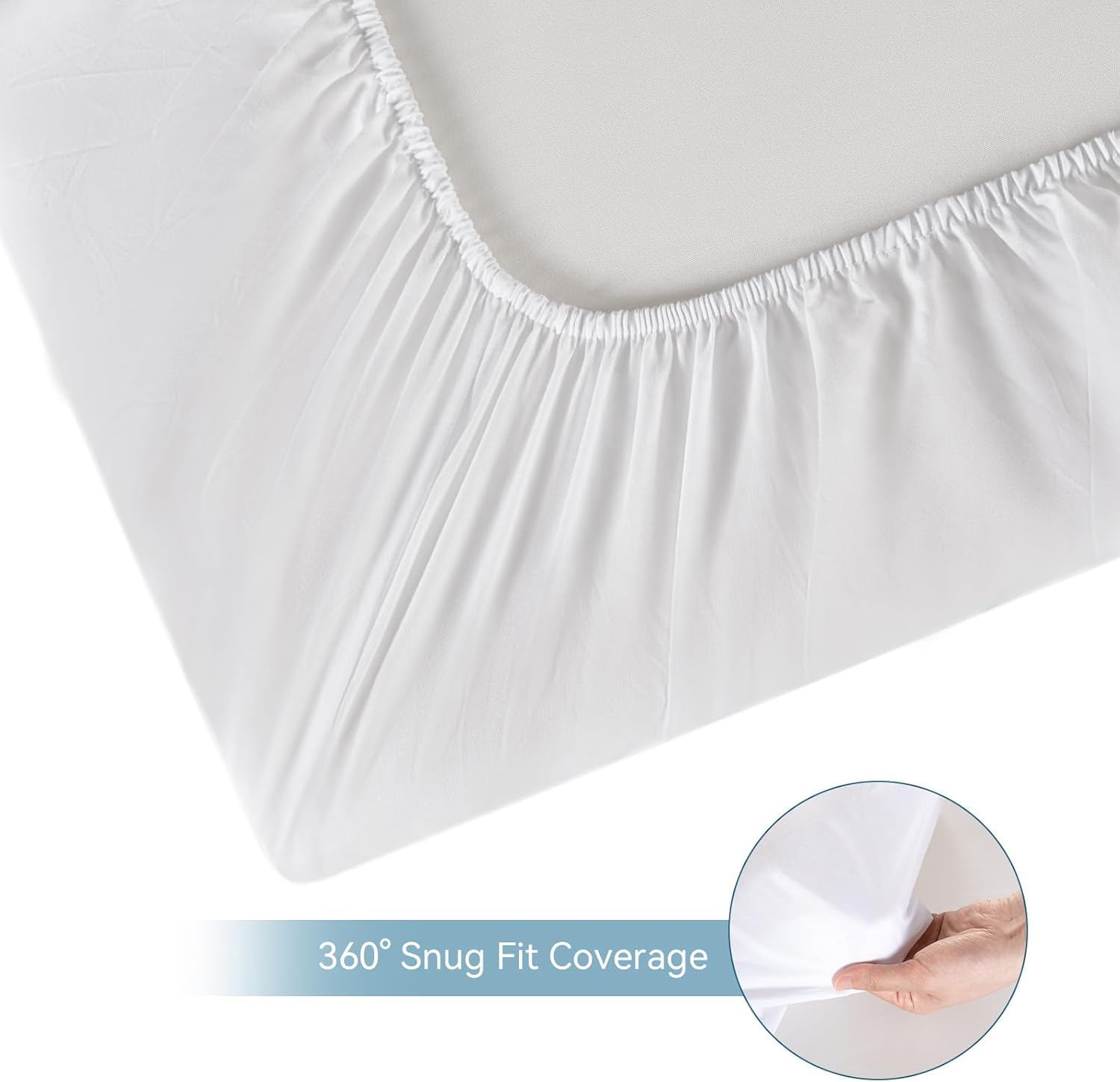 Sábana Bajera Ajustable para Cama de Hospital – 36 x 80 + 12 Pulgadas de Profundidad, sábanas 100% algodón, TC (Blanco, Bolsillo de 36 x 80 + 12 Pulgadas de Profundidad)