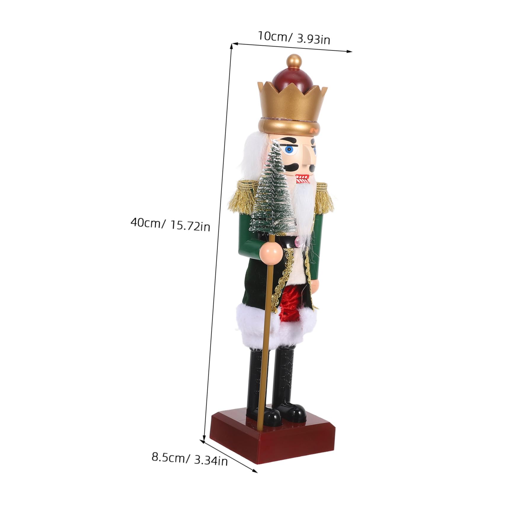 VICASKY Nussknacker-Soldat-Figur mit Musik und Led-Beleuchtung Festliche Tischdekoration Weihnachtspuppenmodell aus Kunststoff für Sammler und Heimdekoration
