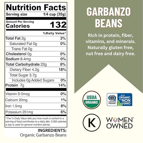 Miniatura 2 de Mountain High Organics - Cubo de 40 libras, garbanzos secos orgánicos certificados, a granel, sin OMG, veganos, garbanzos secos germinables,