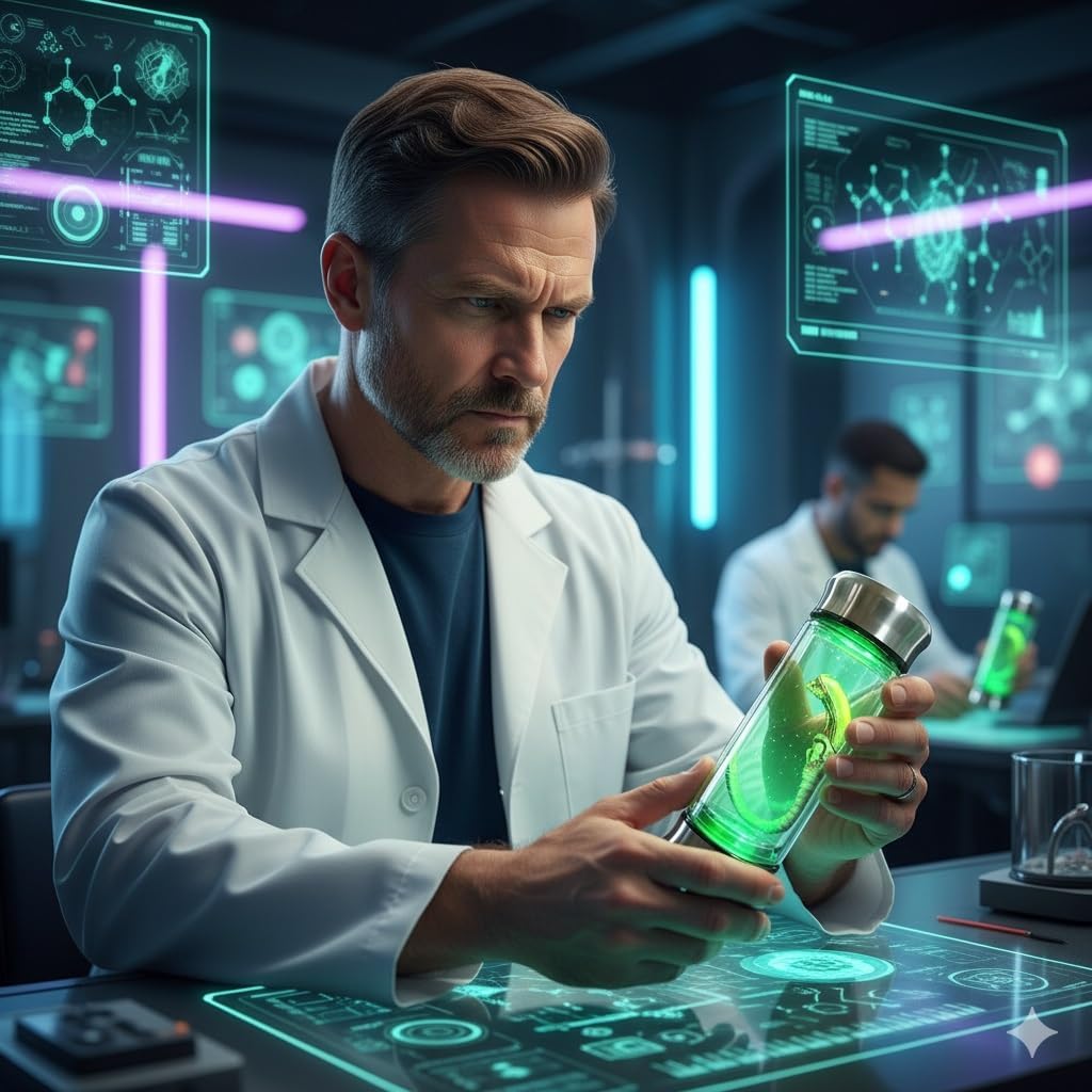 Alien Creature Popcorn Bucket, LED Lighted Alien Gothic Popcorn Bucket Home Decor, Creepy Halloween Party Tabletop Decoration Accessories(Alien Creature) - Image 5