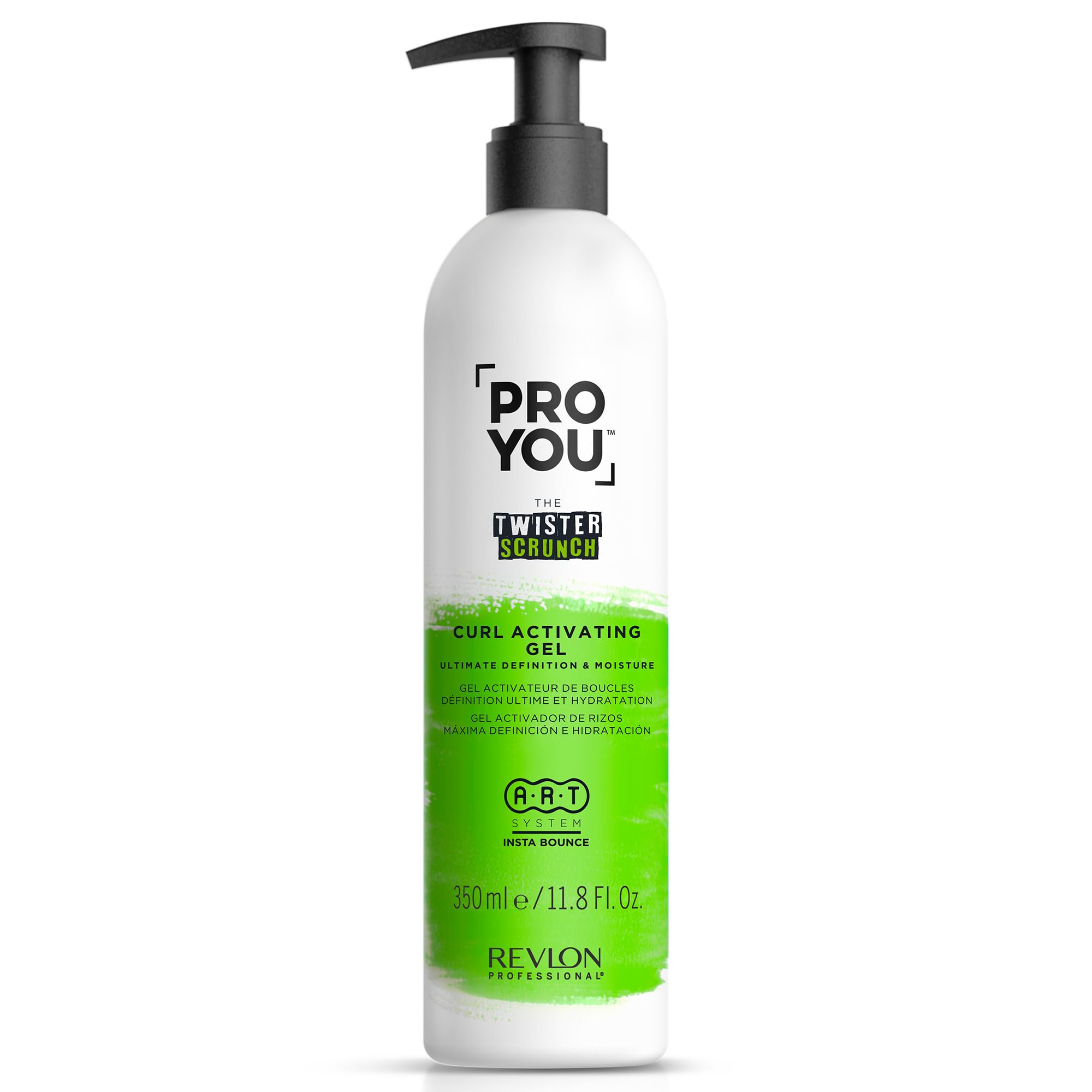 Revlon Professional ProYou Gel Activador de Rizos y Ondas para Cabello Curly, Máxima Definición e Hidratación, 350 ml, Gama Rizos The Twister Scrunch