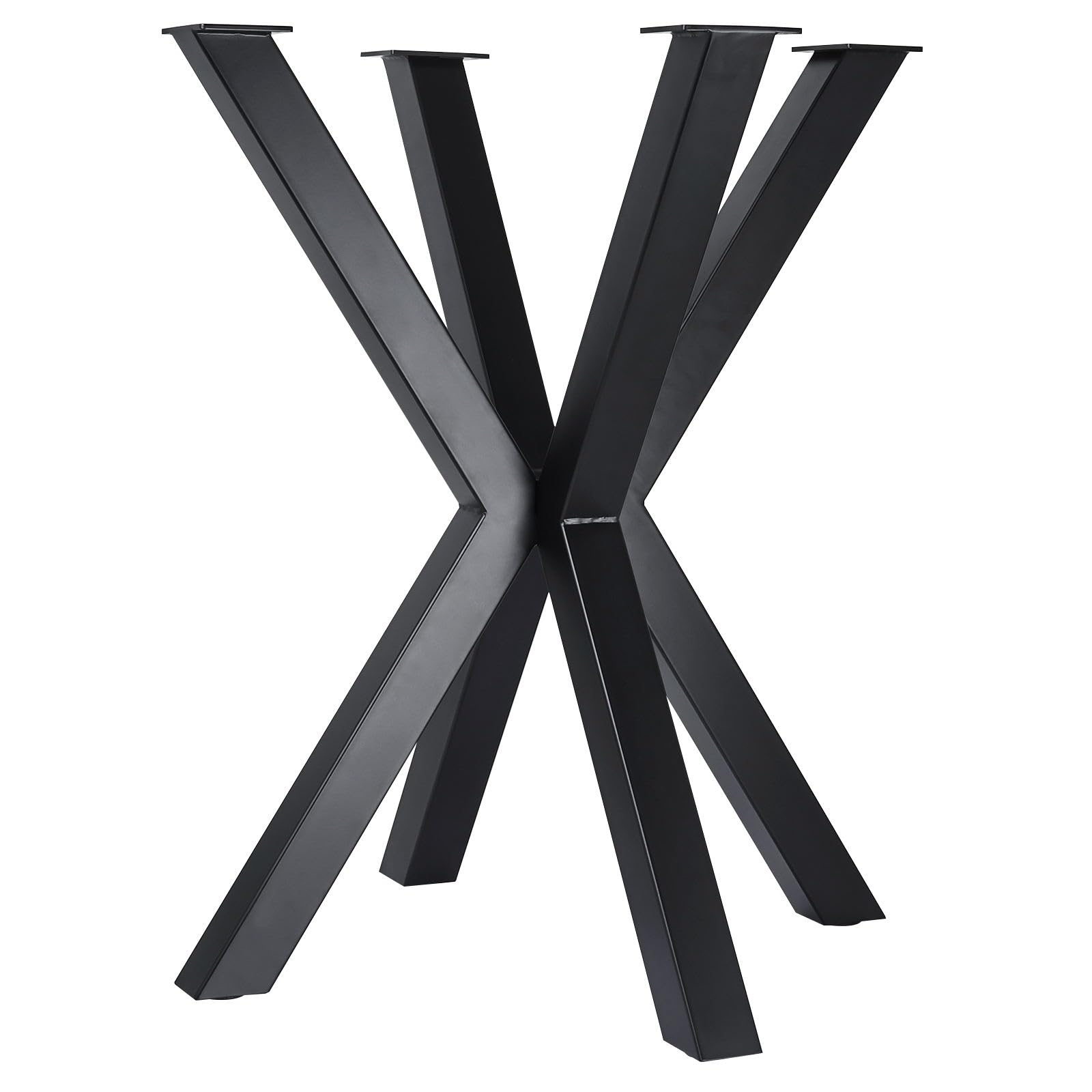 Homtone Schwerlast Metall Tischbeine, Schwarz, H71xW60cm Cross Shape | Industrielle Robuste DIY Spider Tischgestell für Runde & Quadratische Couchtisch und Esstische, Kreuzförmige