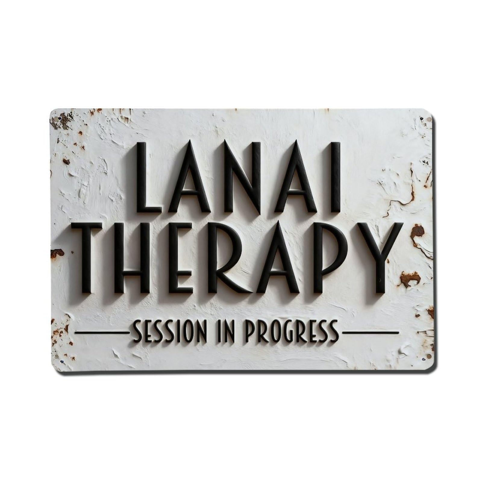 Iageret Vintage Lanai Therapy Session In Progress Metal Tin Sign Retro Wall Decor, Bar Garage Cafe Kitchen Home Wall Art Poster Decoration 8X12inches