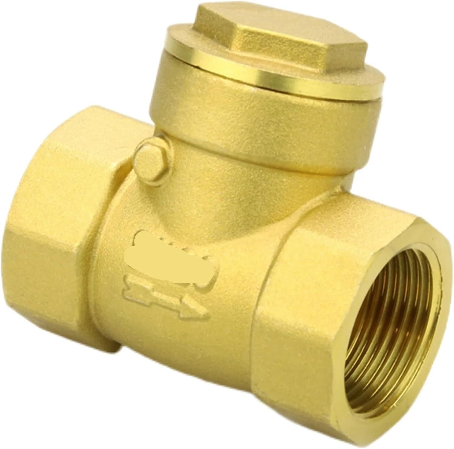 Válvula de retención oscilante de latón de 2 Pulgadas - Rosca Hembra - Válvula antirretorno for Agua, petróleo y Gas - Instalación Horizontal