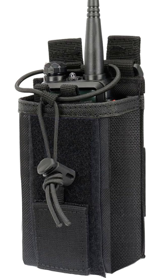 Molle Étui de Radio Tactique Porte Radio Housse, Sac pour Talkie-walkie, Support Radio Molle, Multifonctionnelle Talkie Walkie Pochette réglable pour Gilet, Support pour Talkie-walkie
