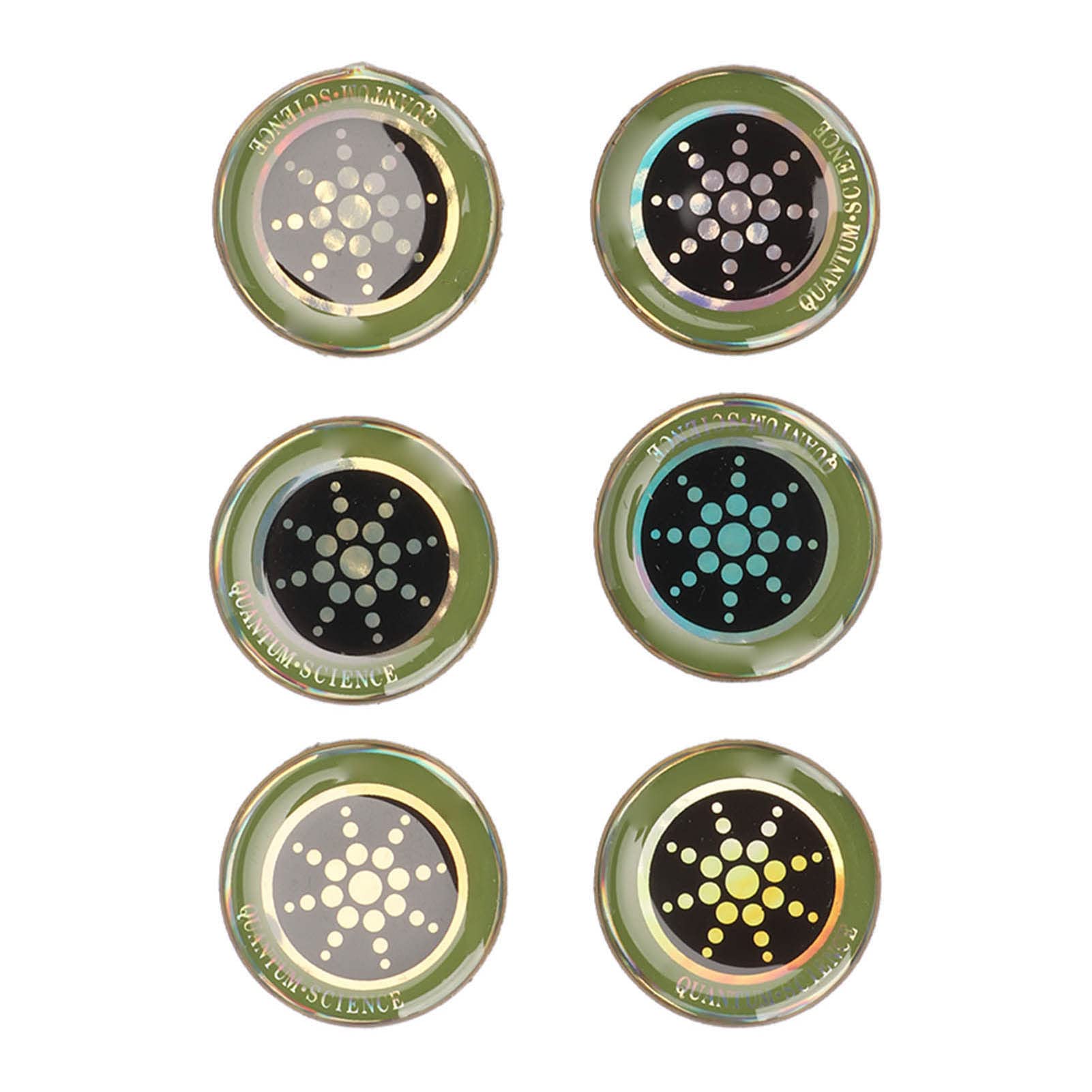 Lot De 12 Autocollants Anti-ondes EMF - 2,8 Cm, Argenté Et Or, Pour Téléphone, Tablette, Ordinateur - 6