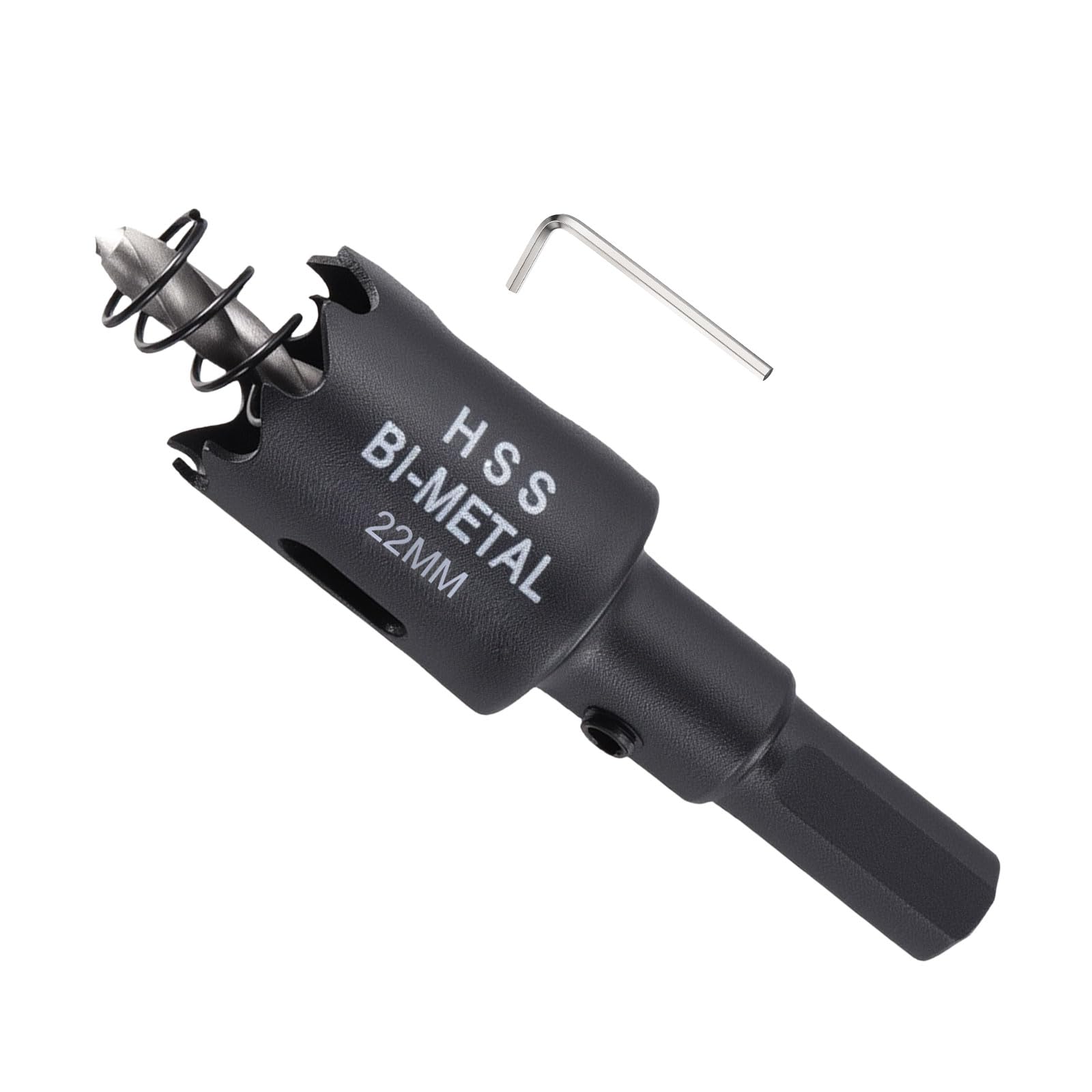 METALLIXITY Bi-Metal Hole Saw 7/8", M42 HSS Circular Head 22mm Hole Cutter with Center Drill Bit