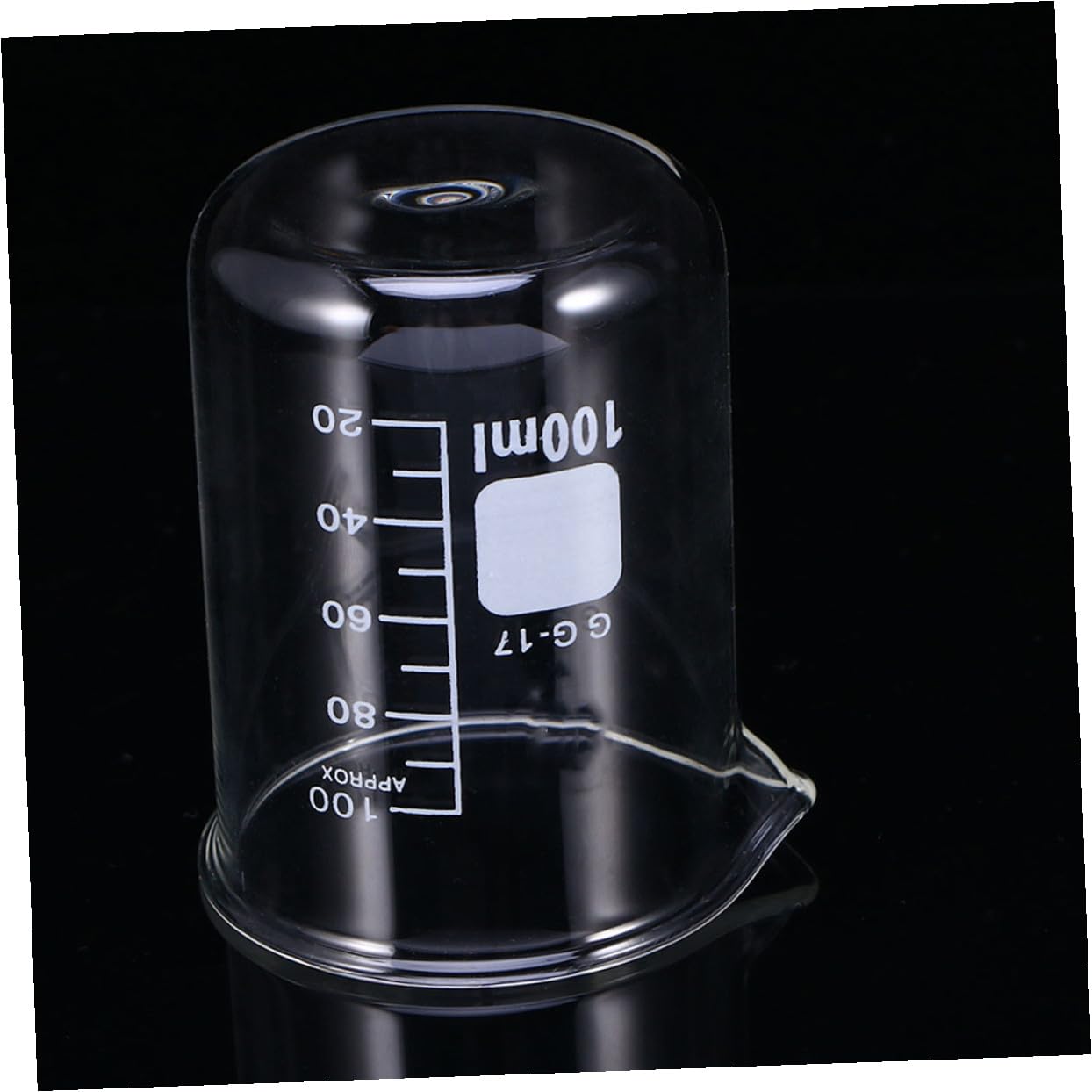VANZACK Set di 10 Bicchieri di Vetro Graduati da 100ml per Laboratorio, Tazze di Misurazione Scala Chiara e Superficie Antiaderente, per Esperimenti Scientifici