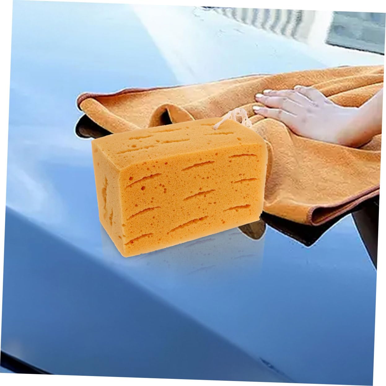 OUNONA Éponge de Lavage Auto Réutilisable Éponge de Nettoyage Voiture Lavage Voiture pour Carrosserie Élevée