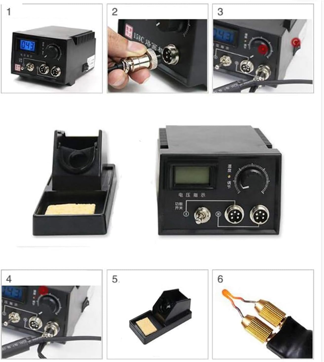 Pyrography Machine, 60W Multifunction Wood Burning Gourd Crafts Pyrography Tool with 20pcs Pyrography Wire Tips Suitable for All Kinds of Rendering, Hook and Line B,Single Head A
