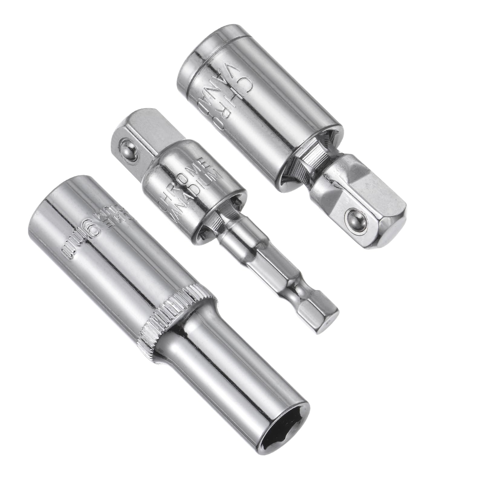 CoCud Socket Accessory Set, 9mm Deep Socket 3/8" Drive 3/8" Universal Joints 3/8" Adapter, Socket Accessories