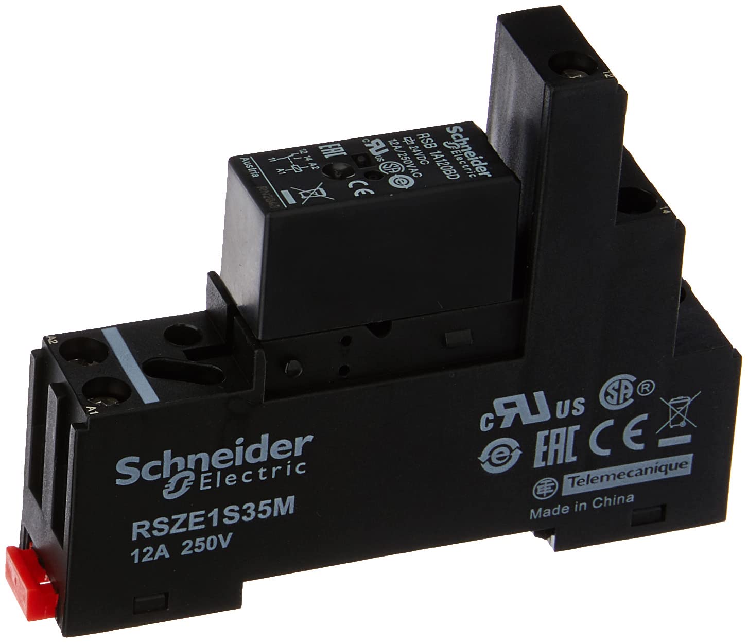 Schneider Electric RSB1A120B7S Relay+Socket 12A 24V, Int Relay 12A 1 C/O  24Vac + B : Amazon.co.uk: Business, Industry & Science