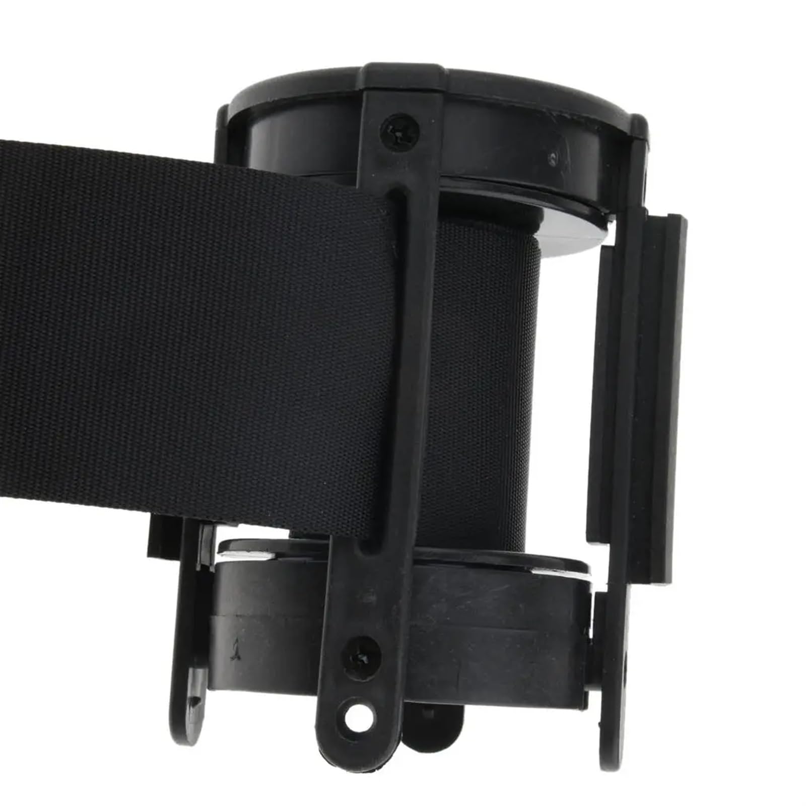 Cinta Balizamiento Montado En Pared Barrera de cola retráctil con cinturón 2 m, poste cuerda for, barrera, correa cinta para Aeropuertos(Black)