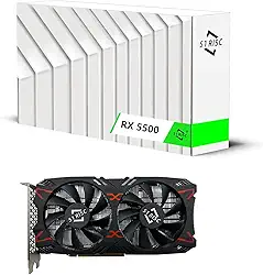 Placa gráfica RX 5500, placa de vídeo para jogos HDMI DP 150W 8GB GDDR6 128bit PCIe 4.0 placa traseira de metal HDMI DP para desktop (Radeon RX 5500 8GB)