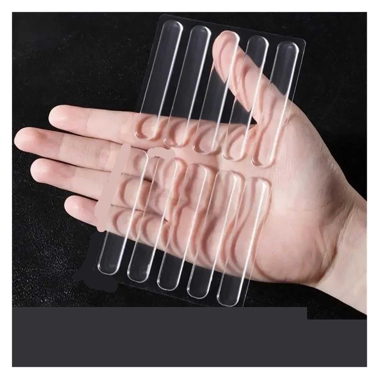 Xctdsvah 63X10x2mm Door Stop Silicone Self Adhesive Buffer Pads Anti-Collision Strip Cabinet Bumpers Transparent Wall Protector Pad(63X10x2mm)