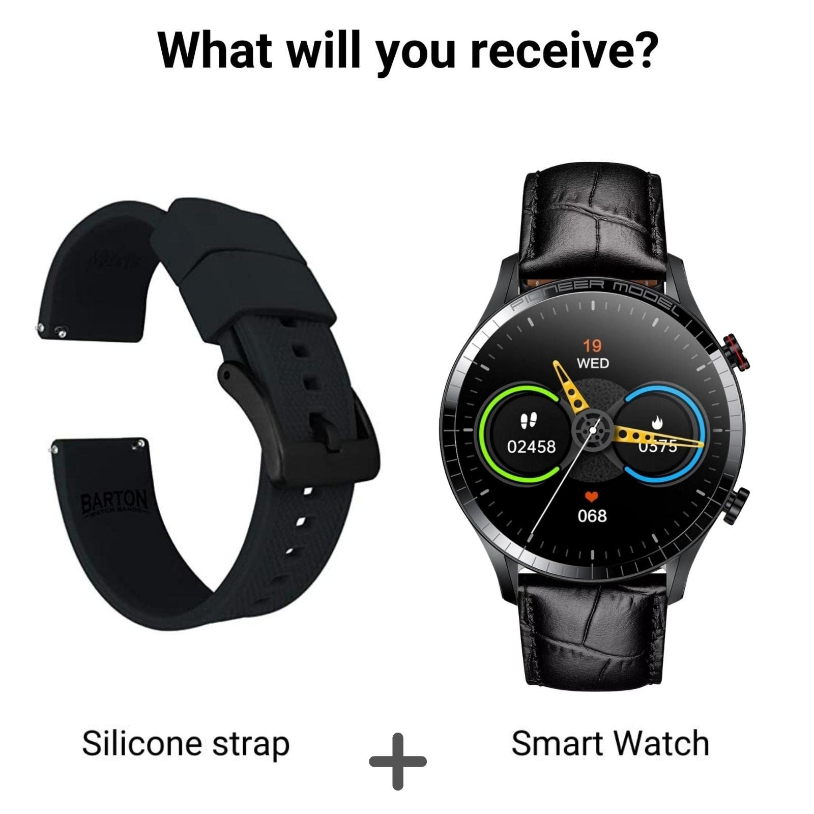 Inteligentny zegarek Answer Make Call, 3.8 cm AMOLED Smartwatch do telefonów z systemem Android i iOS z połączeniami/wybieraniem Bluetooth, śledzeniem aktywności fitness, monitorowaniem snu