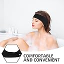 VALICLUD 2Pcs Neoprene Swimming Headband - Adjustable Waterproof Ear Protection for Kids and Adults, Ideal for Swimming, Diving, and Water Sports (Black, M) gallery image