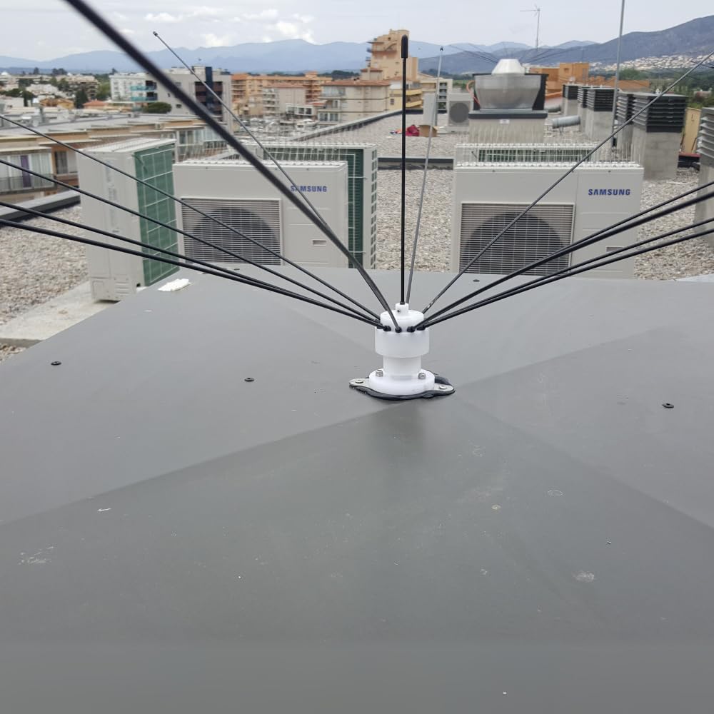 Remi Hogar Eolo Araña Espantapájaros | Disuasor Giratorio de Aves 3 m | Protección Eficaz para Terrazas, Cubiertas y Chimeneas | Antiposado Durable y Fácil de Instalar