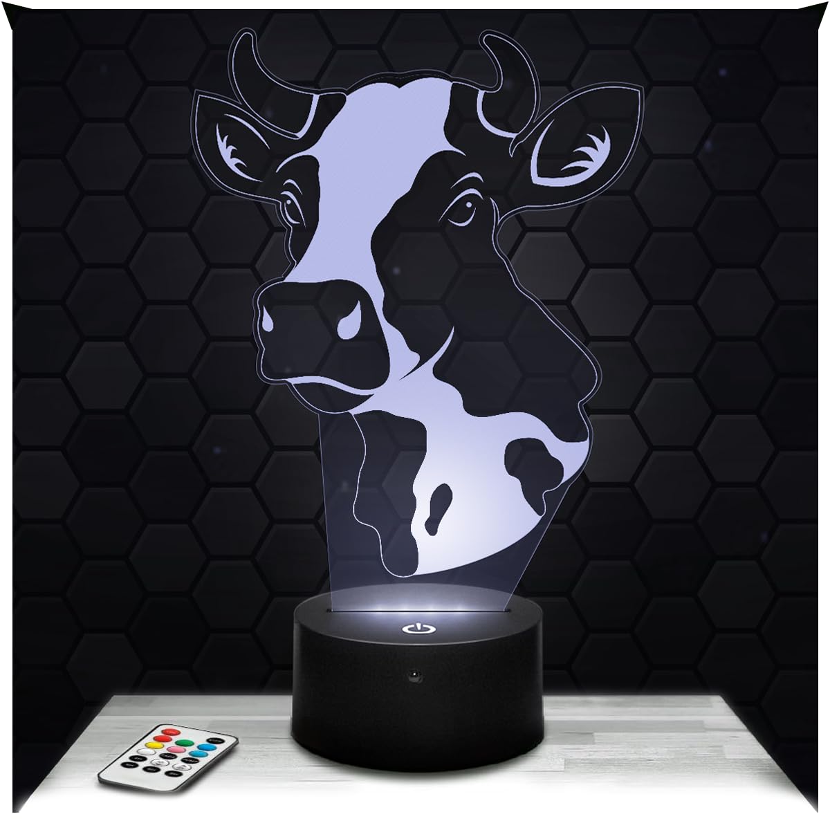 Lampephoto.fr - Cow Animal 3D Lamp Gift Idea for Office & Living Room, Christmas Decor, Gift Idea Soft Light Decoration Night Light Decor, Original Christmas, Led Bedside, Gifts Merchandising TOP