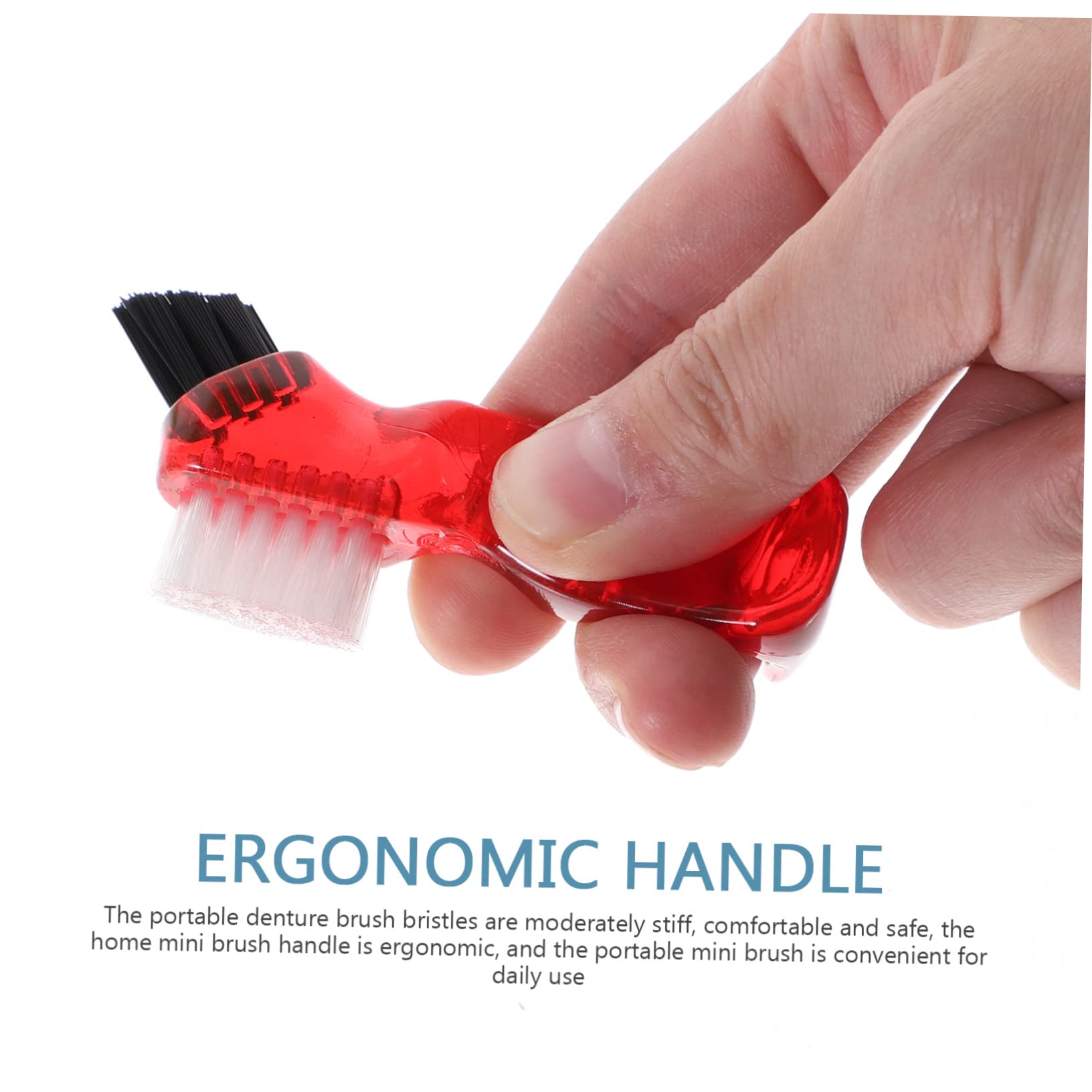 Beaupretty 16pièces Brosse à Dentier Double Tête Portable Brosse De Nettoyage Pour Prothèses Dentaires De Couleurs