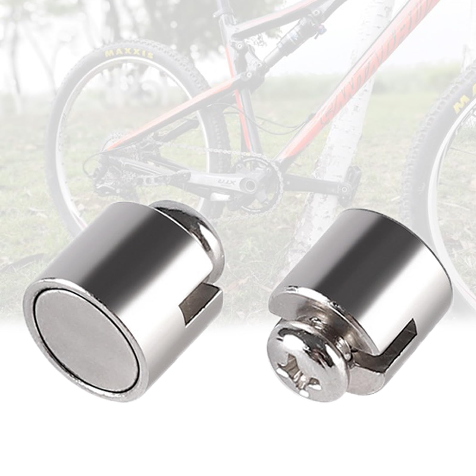 Aimants de Rechange Argent pour Rayons 2 Pièces, Compatible Yamaha, Accessoire Vélos Électriques VTT Pedelec