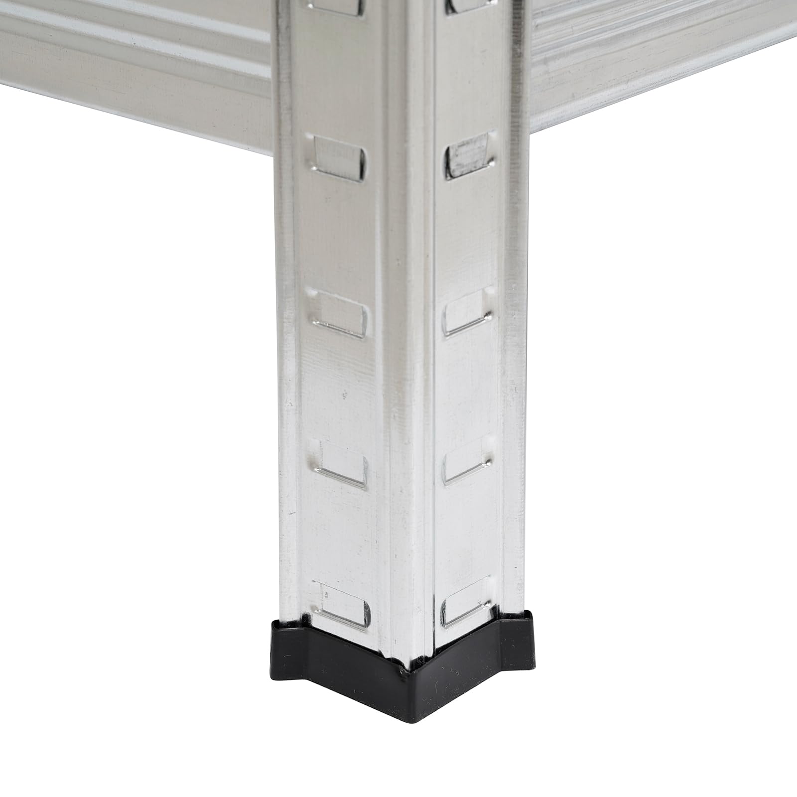 The Homeweeks Estantería Metálica 180x90x40cm | Galvanizada Modular | 5 Baldas Ajustables | MDF | Carga 175 kg por Estante y 875 kg Total | Montaje Suelo | sin Tornillos System Click & Push
