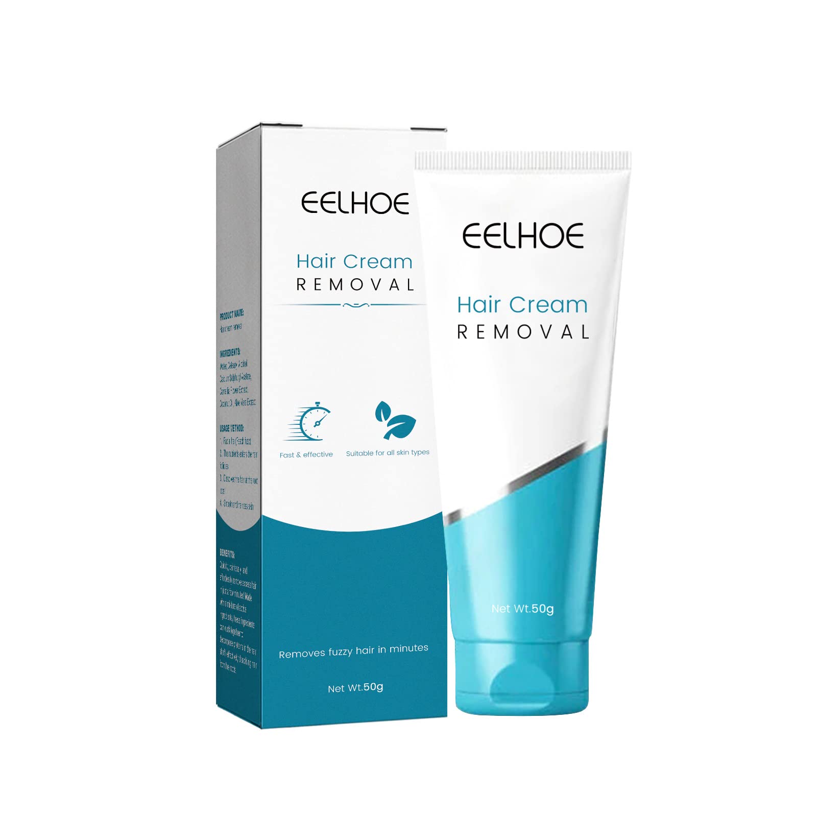 Crema Depilatoria Corporal para Hombres y Mujeres, Crema Depilatoria Piel Sensible, Contiene Extracto de Aloe Vera para una Hidratación Suave, Para Cara, Brazos, Piernas y Axilas