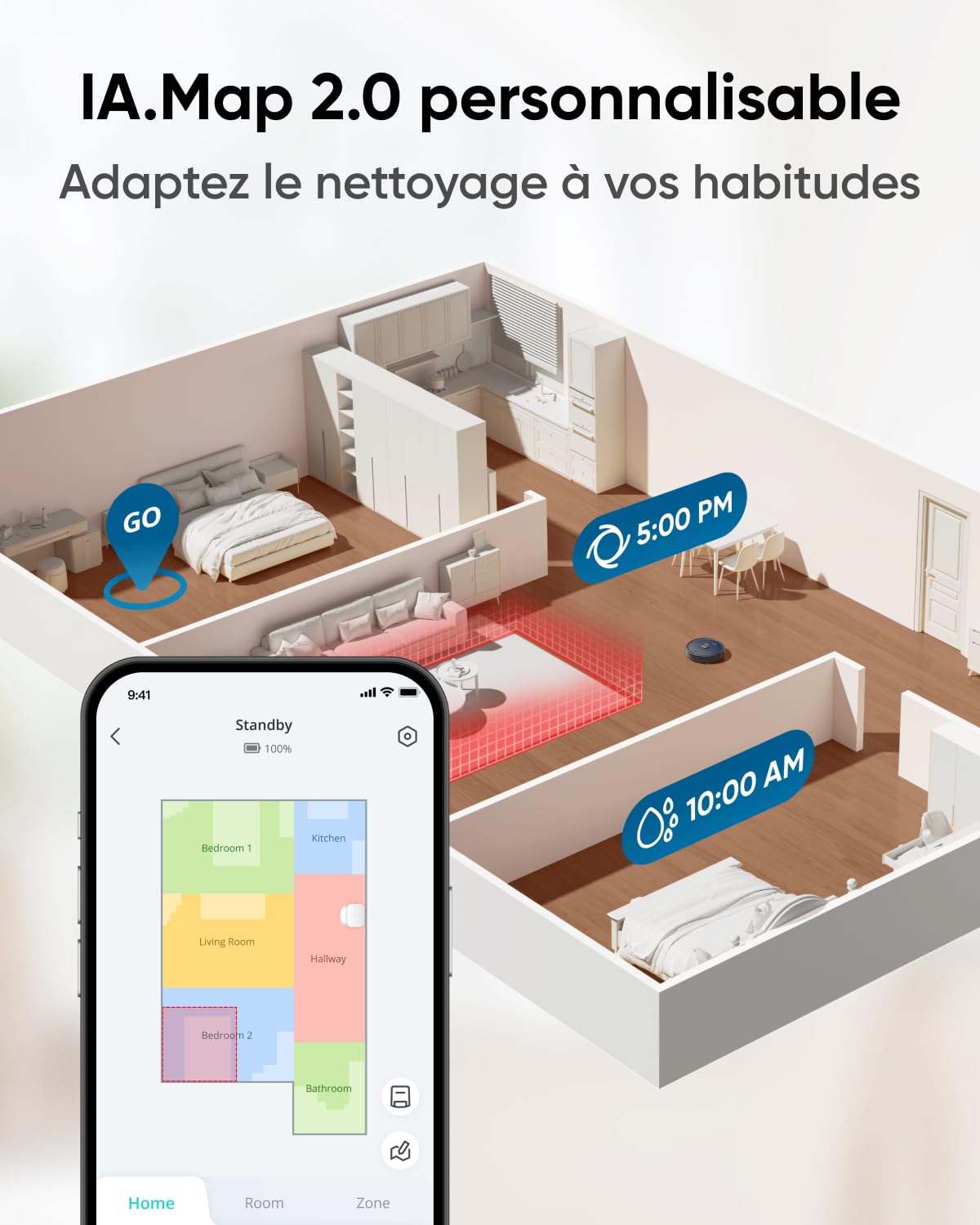 eufy Robot aspirapolvere e mocio Omni X10 Pro, aspirazione 8.000 Pa, auto-svuotamento e imbottitura, 2 mop di sollevamento auto, prevenzione degli ostacoli (ricondizionato)