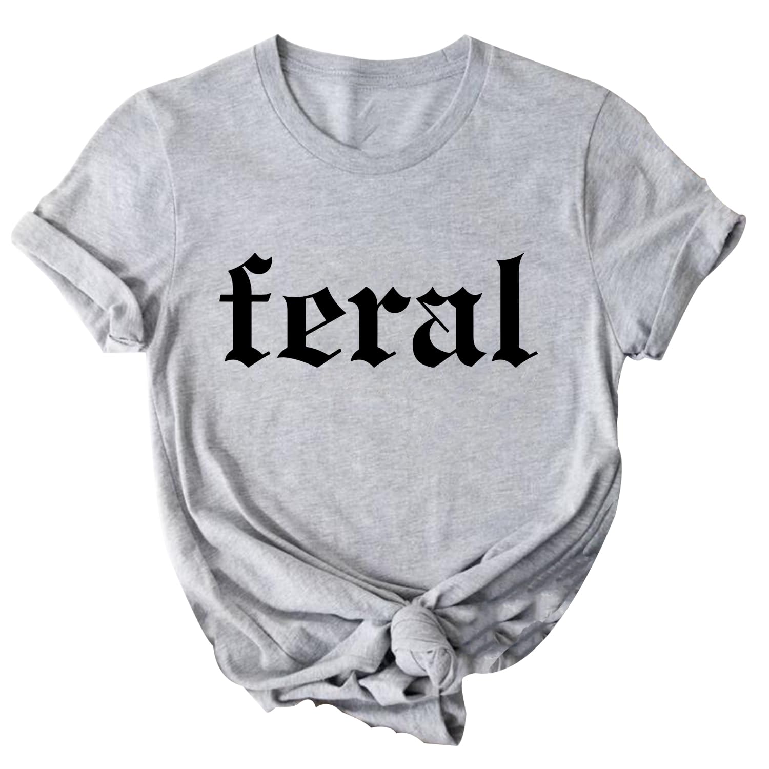 DIOMMELLFeral T-Shirt Feral Summer Shirt for Women