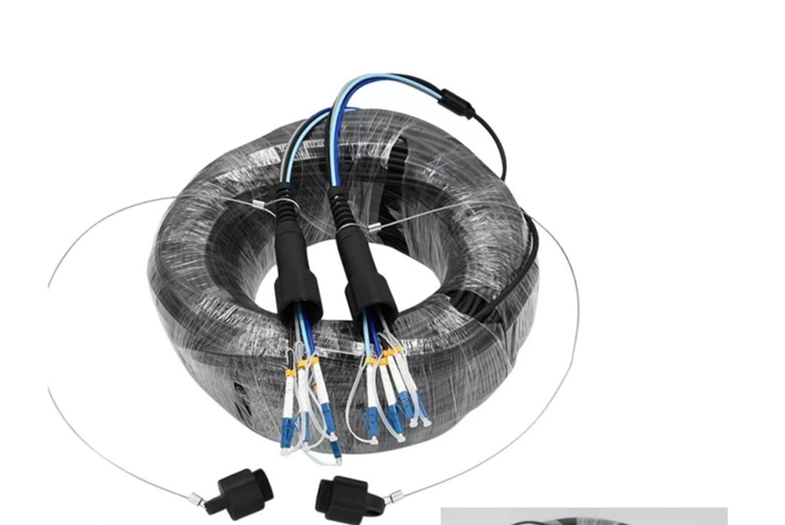 Cordon de raccordement PDLC for l'extérieur, 200m, 4/6/8 cœurs, blindé LC SC FC SM LSZH TPU DVI, étanche CPRI Jumper, Extension de Fiber Optique FTTH(6 Cores TPU SC-SC)